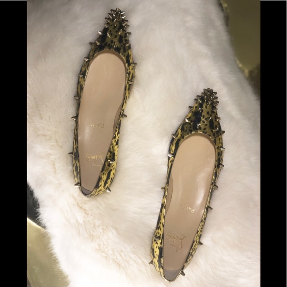 NEW/Unworn Christian Louboutin spiked snake flats - Picture 5 of 7